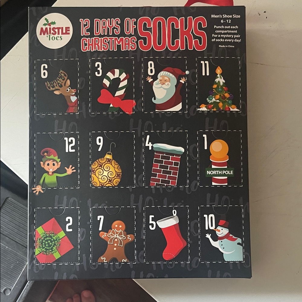Mistle Toes 12 Days of Christmas Socks